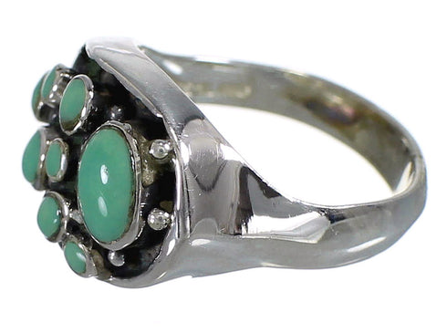 Southwest Sterling Silver And Turquoise Ring Size 5-3/4 YX84564
