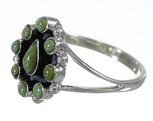 Turquoise Southwest Genuine Sterling Silver Ring Size 7-1/4 YX85303