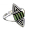 Turquoise Southwest Genuine Sterling Silver Water Wave Needlepoint Ring Size 7 QX85024