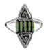 Turquoise Southwest Genuine Sterling Silver Water Wave Needlepoint Ring Size 7 QX85024