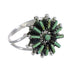 Genuine Sterling Silver Southwestern Turquoise Needlepoint Ring Size 8-1/4 QX84960