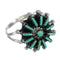 Turquoise Sterling Silver Southwest Needlepoint Ring Size 8-1/2 QX84993