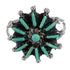 Turquoise Sterling Silver Southwest Needlepoint Ring Size 8-1/2 QX84993