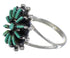 Turquoise Sterling Silver Southwest Needlepoint Ring Size 8-1/2 QX84993