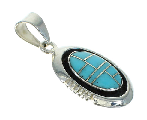 Genuine Sterling Silver Southwest Turquoise Pendant QX83387