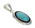Genuine Sterling Silver Southwest Turquoise Pendant QX83387