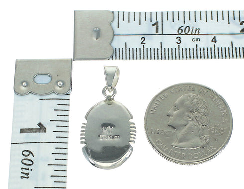 Genuine Sterling Silver Southwest Turquoise Pendant QX83387