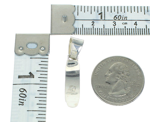 Southwest Genuine Sterling Silver Turquoise Pendant QX83408