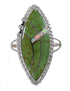 Southwest Genuine Sterling Silver Turquoise Opal Ring Size 6-1/2 QX85870