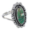 Silver Turquoise Opal Southwestern Ring Size 7-1/2 QX85902