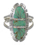 Silver Southwest Turquoise Opal Ring Size 7-3/4 QX85856