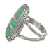 Silver Southwest Turquoise Opal Ring Size 7-3/4 QX85856
