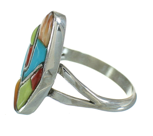 Silver And Multicolor Whiterock Ring