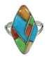 Whiterock Silver Multicolor Ring