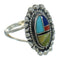 Multicolor Authentic Sterling Silver Southwest Ring Size 6-1/2 YX84213