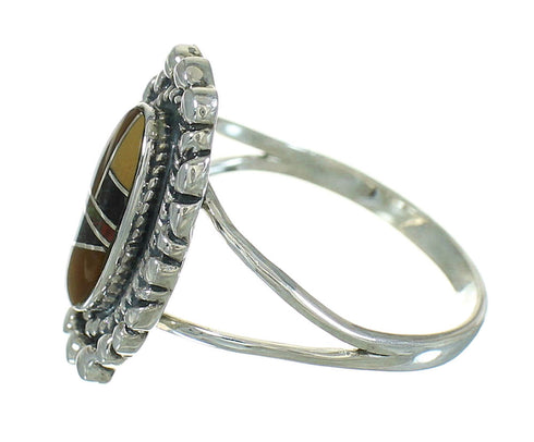 Sterling Silver Southwest Multicolor Ring Size 8-1/2 YX84331