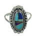 Genuine Sterling Silver Southwestern Multicolor Ring Size 5-1/2 YX84342