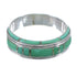 Turquoise Inlay Authentic Sterling Silver Southwest Ring Size 5 AX86645