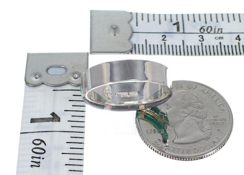 Southwest Turquoise And Opal Sterling Silver Ring Size 4-3/4 AX86890