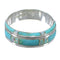 Sterling Silver Southwest Opal And Turquoise Inlay Jewelry Ring Size 6-1/4 AX87024