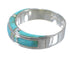 Sterling Silver Southwest Opal And Turquoise Inlay Jewelry Ring Size 6-1/4 AX87024