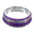 Southwest Sterling Silver Magenta Turquoise Inlay Ring Size 6-1/4 AX87122