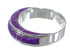 Southwest Sterling Silver Magenta Turquoise Inlay Ring Size 6-1/4 AX87122