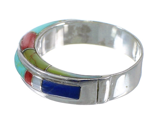 Multicolor Authentic Sterling Silver Southwest Ring Size 4-1/2 AX87178