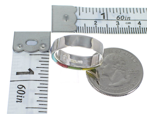 Multicolor Authentic Sterling Silver Southwest Ring Size 4-1/2 AX87178