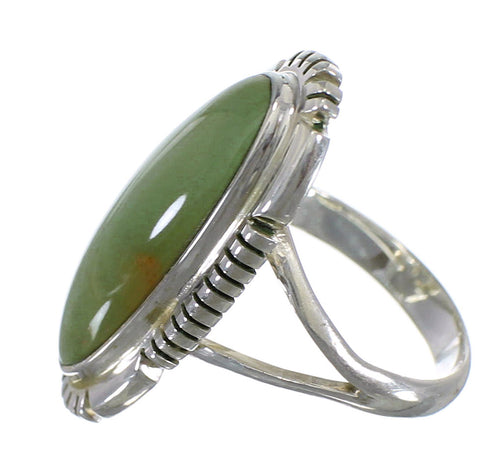 Silver Southwestern Turquoise Ring Size 6 QX86772