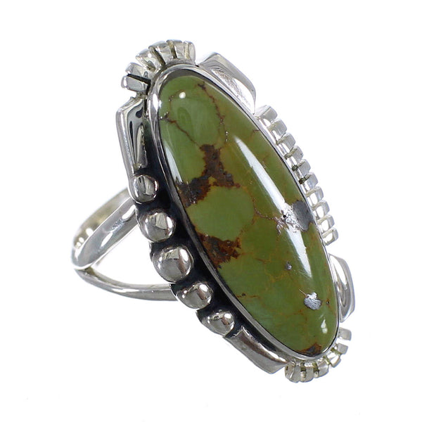 Genuine Sterling Silver Southwest Turquoise Ring Size 5-3/4 QX86789