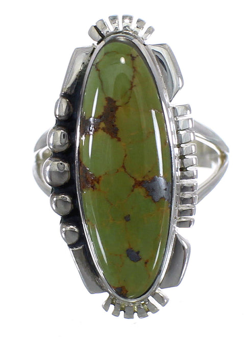 Genuine Sterling Silver Southwest Turquoise Ring Size 5-3/4 QX86789