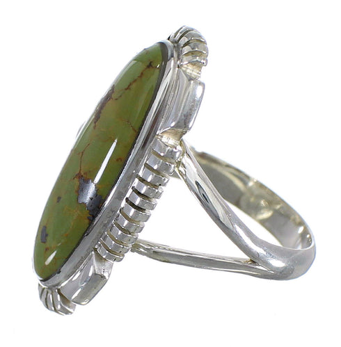 Genuine Sterling Silver Southwest Turquoise Ring Size 5-3/4 QX86789