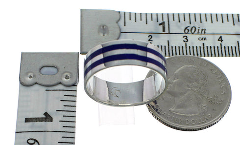 Sterling Silver And Lapis Ring Size 8-1/2 RX92320