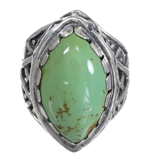 Turquoise Genuine Sterling Silver Southwest Ring Size 6-1/4 RX92894