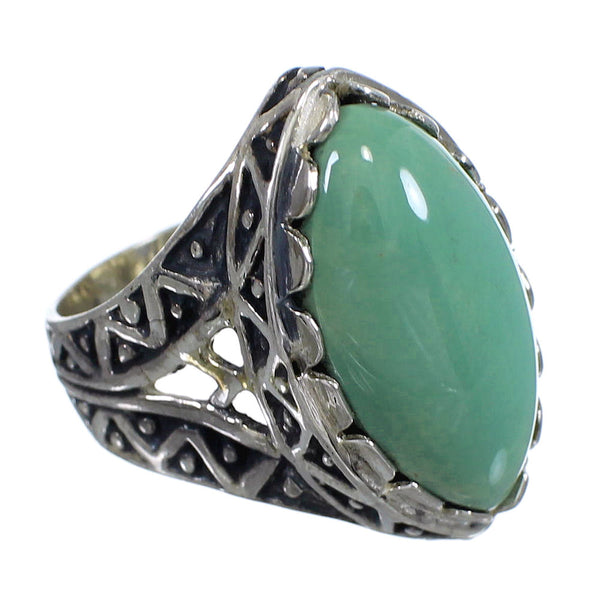 Authentic Sterling Silver Turquoise Ring Size 7-1/4 RX92902