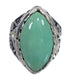 Authentic Sterling Silver Turquoise Ring Size 7-1/4 RX92902