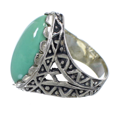 Authentic Sterling Silver Turquoise Ring Size 7-1/4 RX92902