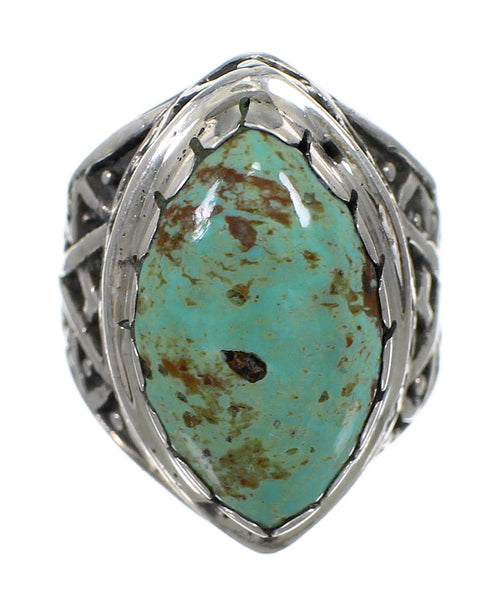 Sterling Silver Turquoise Southwestern Jewelry Ring Size 6-3/4 RX92960