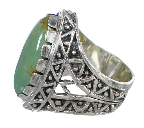 Turquoise And Sterling Silver Southwest Jewelry Ring Size 6-1/4 RX92972