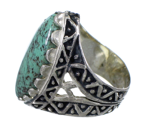Southwestern Jewelry Turquoise And Sterling Silver Ring Size 4-3/4 RX92986