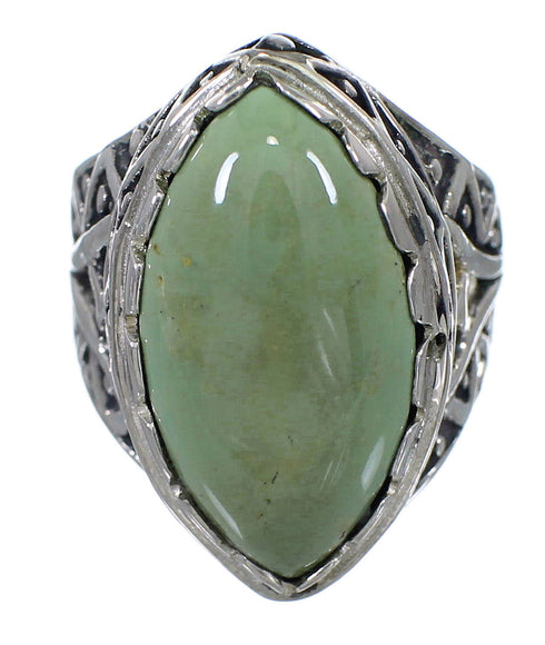 Genuine Sterling Silver And Turquoise Ring Size 5-1/2 RX93035