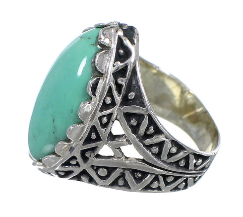 Southwest Authentic Sterling Silver Turquoise Ring Size 6-1/2 RX93062