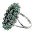 Genuine Sterling Silver Turquoise Needlepoint Ring Size 8 FX93490