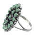 Authentic Sterling Silver Turquoise Needlepoint Ring Size 6-3/4 FX92793