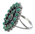 Turquoise Needlepoint Sterling Silver Ring Size 6-1/4 FX92798