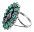 Genuine Sterling Silver Turquoise Needlepoint Ring Size 4-3/4 FX92803