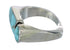 Silver Southwest Turquoise Inlay Jewelry Ring Size 8 AX90619