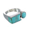 Silver Jewelry Southwest Turquoise Ring Size 7-1/2 AX91818