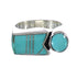 Silver Turquoise Inlay Ring Size 5-1/2 AX90641